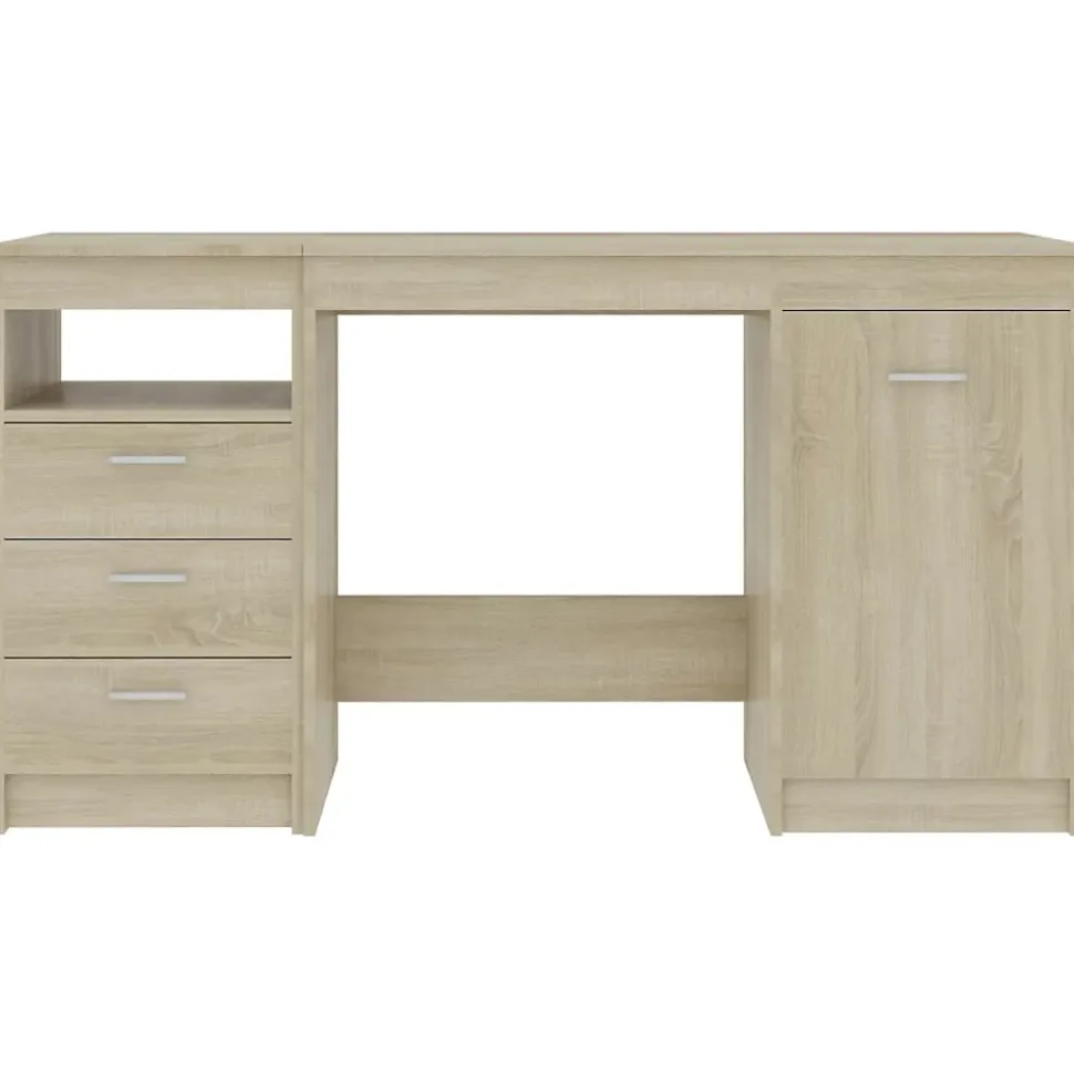 vidaXL Bureau Chêne sonoma 140x50x76 cm Aggloméré