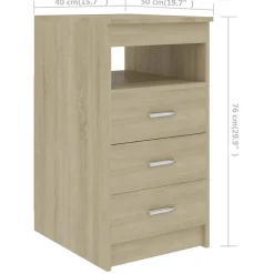 vidaXL Bureau Chêne sonoma 140x50x76 cm Aggloméré
