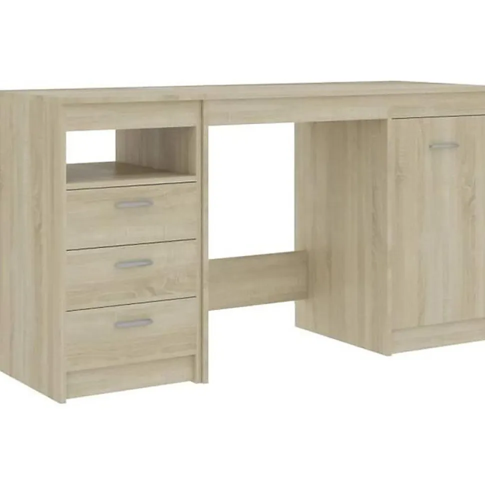 vidaXL Bureau Chêne sonoma 140x50x76 cm Aggloméré