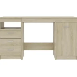 vidaXL Bureau Chêne sonoma 140x50x76 cm Aggloméré