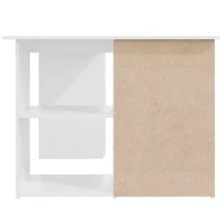 vidaXL Bureau d'angle Blanc 145x100x76 cm Aggloméré