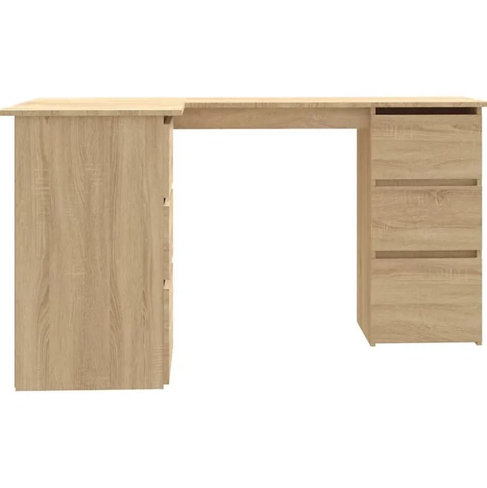 vidaXL Bureau d'angle Chêne sonoma 145x100x76 cm Aggloméré
