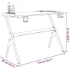 vidaXL Bureau de Jeu à LED en Forme de Y, Table d'Ordinateur avec Support pour écouteurs, Meuble de Salon Salle de Séjour 325424