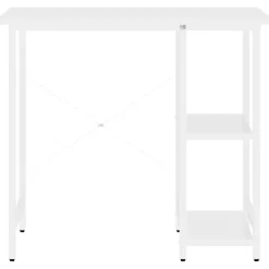 vidaXL Bureau d'ordinateur Blanc 80x40x72 cm MDF et métal