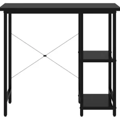 vidaXL Bureau d'ordinateur Noir 80x40x72 cm MDF et métal