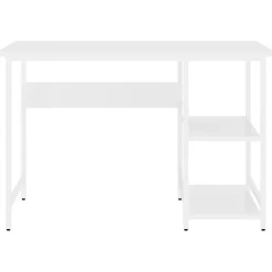 vidaXL Bureau d'ordinateur Blanc 105x55x72 cm MDF et métal