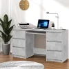 vidaXL Bureau Gris béton 140x50x77 cm Aggloméré