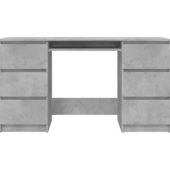 vidaXL Bureau Gris béton 140x50x77 cm Aggloméré