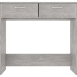 vidaXL Bureau Gris béton 80x40x75 cm Aggloméré