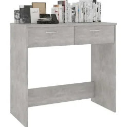vidaXL Bureau Gris béton 80x40x75 cm Aggloméré