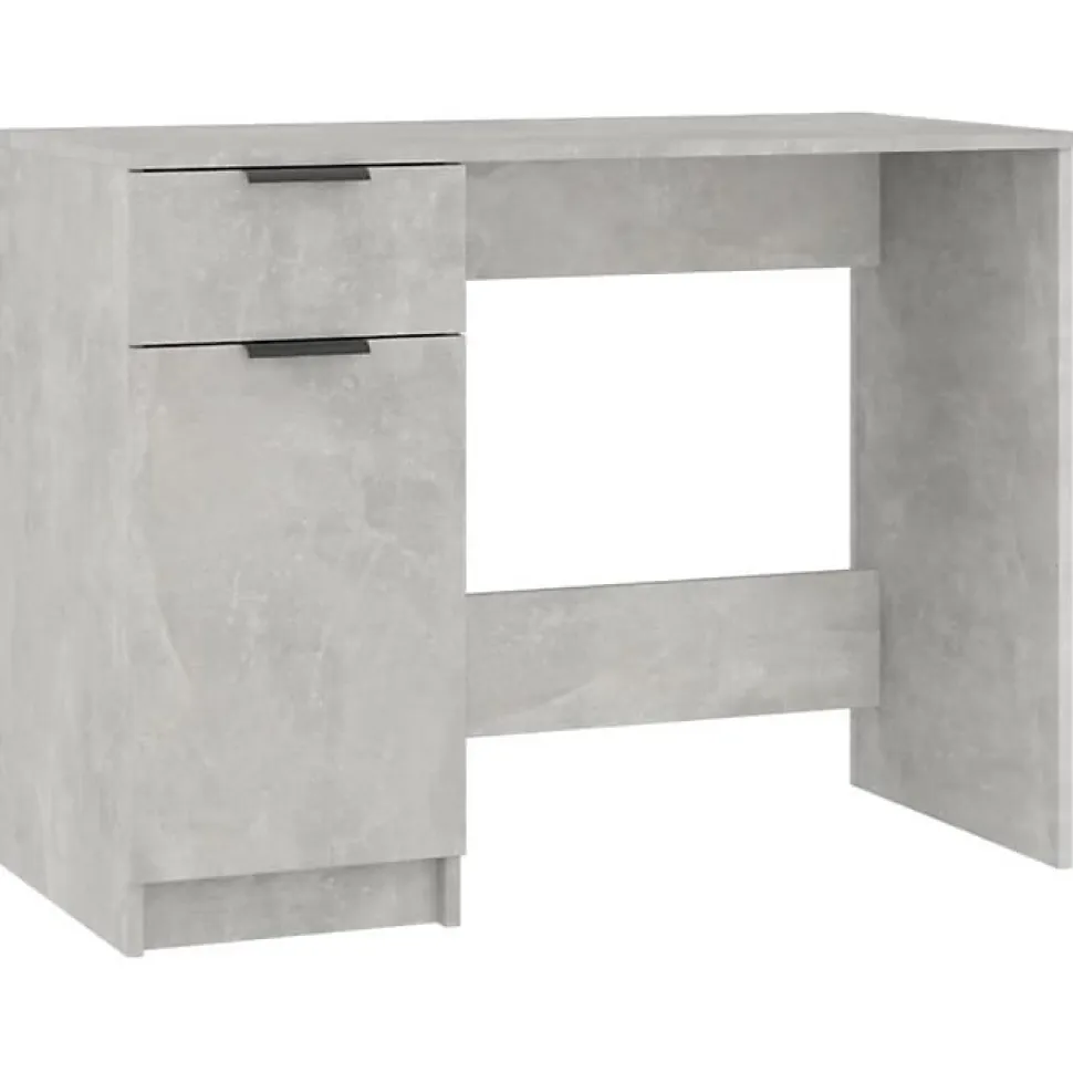 vidaXL Bureau Gris béton 100x50x75 cm Bois d'ingénierie 811497