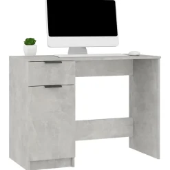vidaXL Bureau Gris béton 100x50x75 cm Bois d'ingénierie 811497