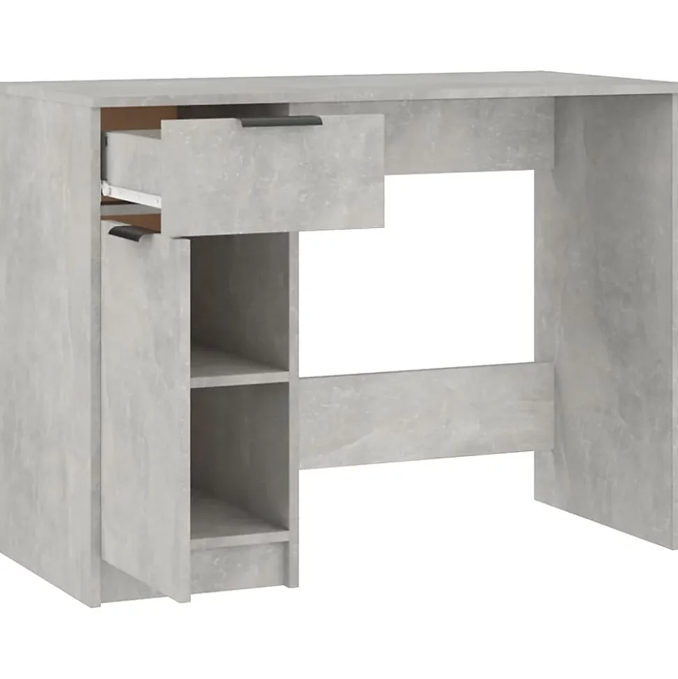 vidaXL Bureau Gris béton 100x50x75 cm Bois d'ingénierie 811497