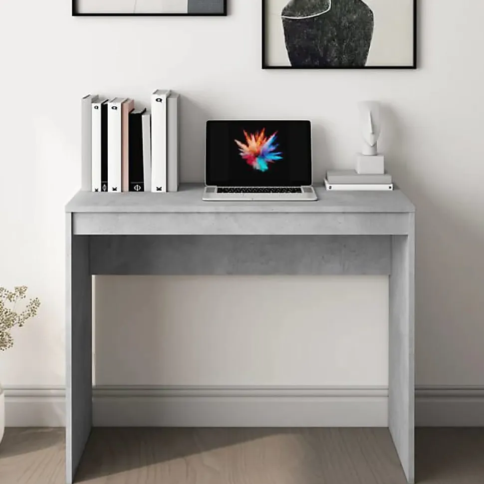 vidaXL Bureau Gris béton 90x40x72 cm Bois d'ingénierie 800382