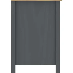 vidaXL Bureau Hill Range Gris 150x50x74 cm Bois de pin solide