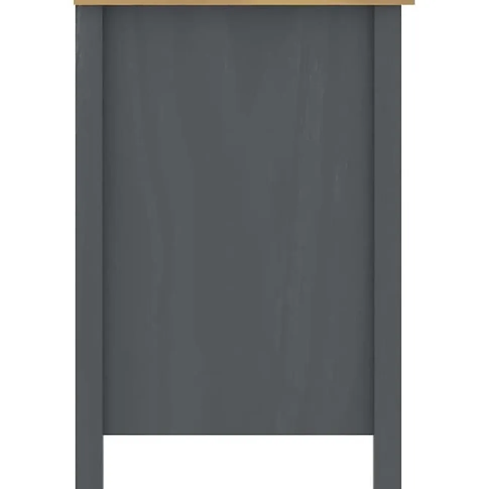 vidaXL Bureau Hill Range Gris 150x50x74 cm Bois de pin solide