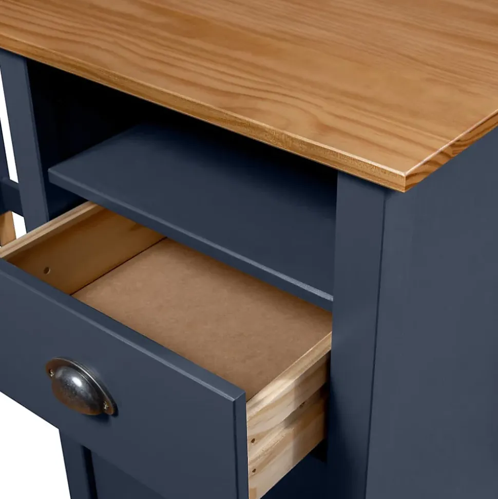 vidaXL Bureau Hill Range Gris 150x50x74 cm Bois de pin solide