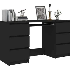 vidaXL Bureau Noir 140x50x77 cm Aggloméré
