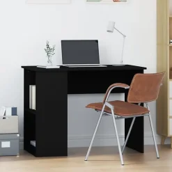 vidaXL Bureau Noir 100x55x75 cm Bois d'ingénierie 823025