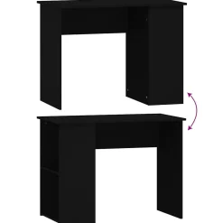 vidaXL Bureau Noir 100x55x75 cm Bois d'ingénierie 823025