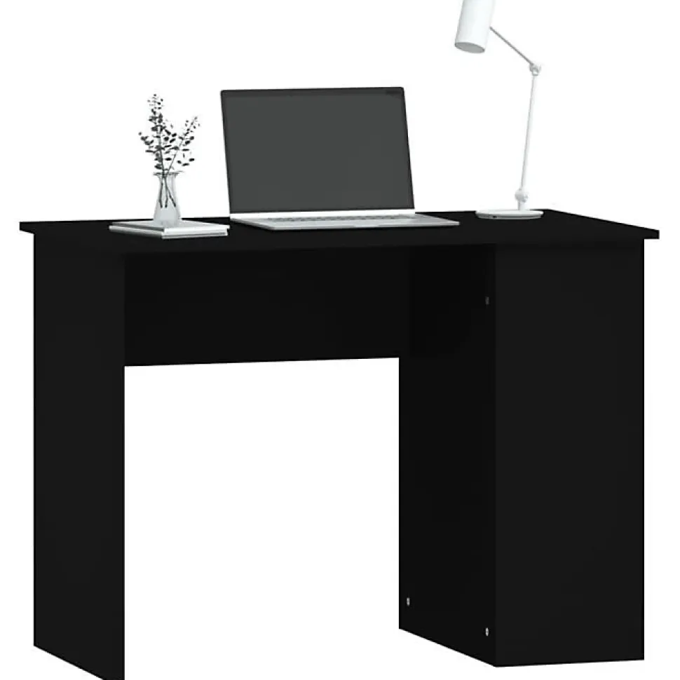 vidaXL Bureau Noir 100x55x75 cm Bois d'ingénierie 823025