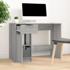 vidaXL Bureau Sonoma gris 100x50x75 cm Bois d'ingénierie 817127