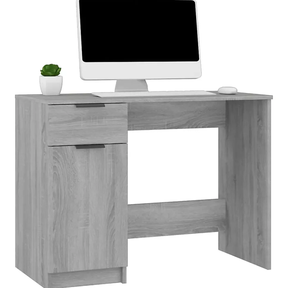 vidaXL Bureau Sonoma gris 100x50x75 cm Bois d'ingénierie 817127