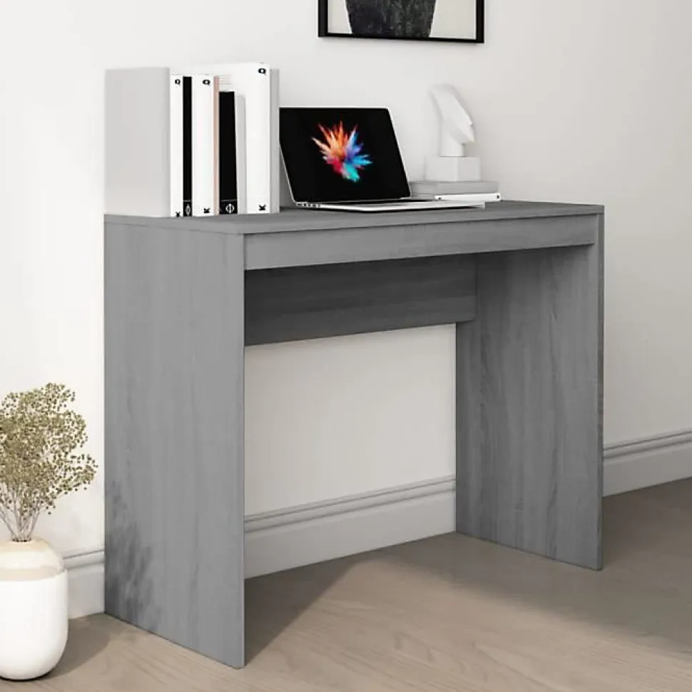 vidaXL Bureau Sonoma gris 90x40x72 cm Bois d'ingénierie 815304