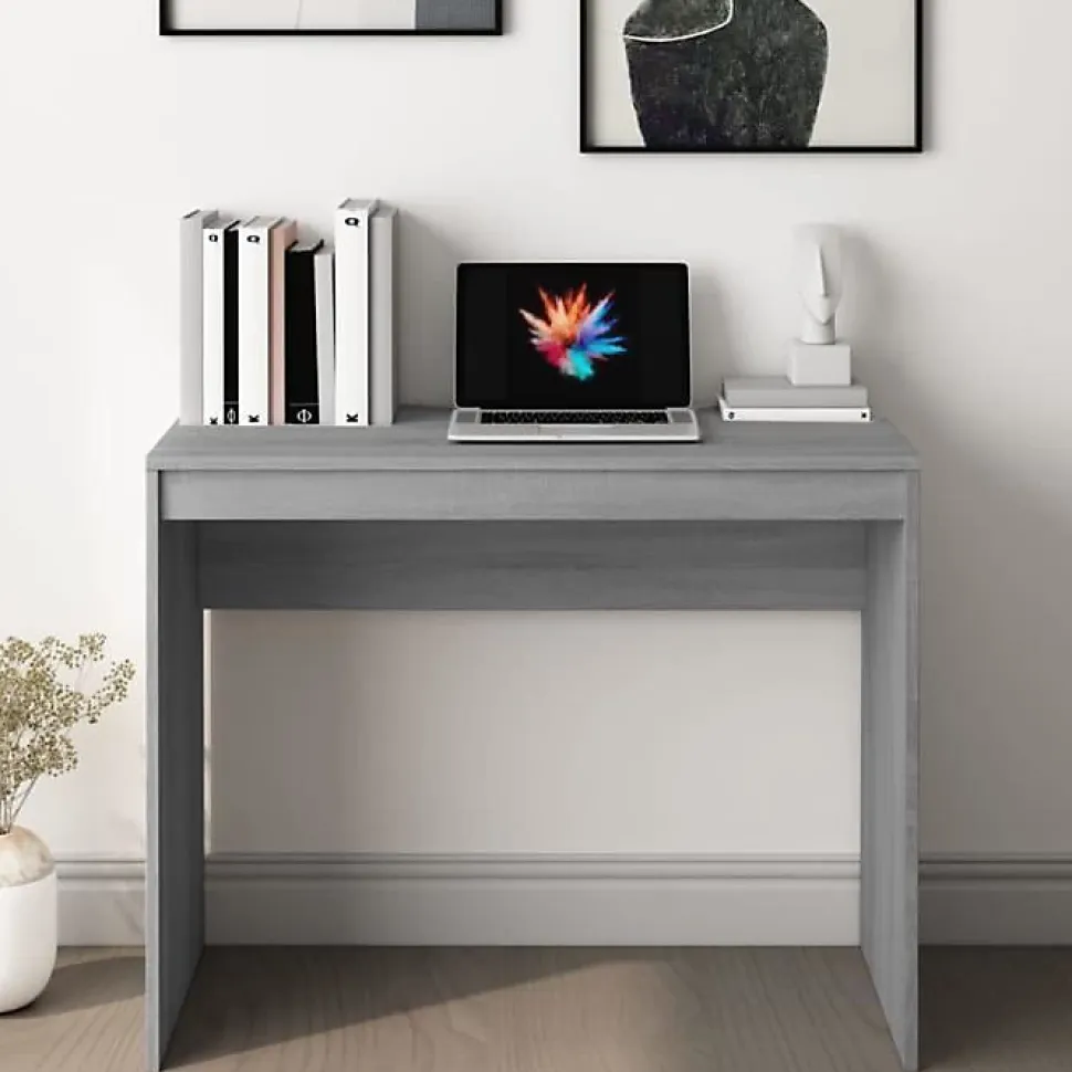 vidaXL Bureau Sonoma gris 90x40x72 cm Bois d'ingénierie 815304