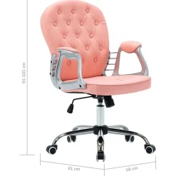 vidaXL Chaise de Bureau Pivotante Fauteuil de Bureau Siège d'Ordinateur Salon Chambre d'Etude Maison Intérieur Hauteur 289361