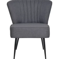 vidaXL Chaise de cocktail Gris foncé Tissu