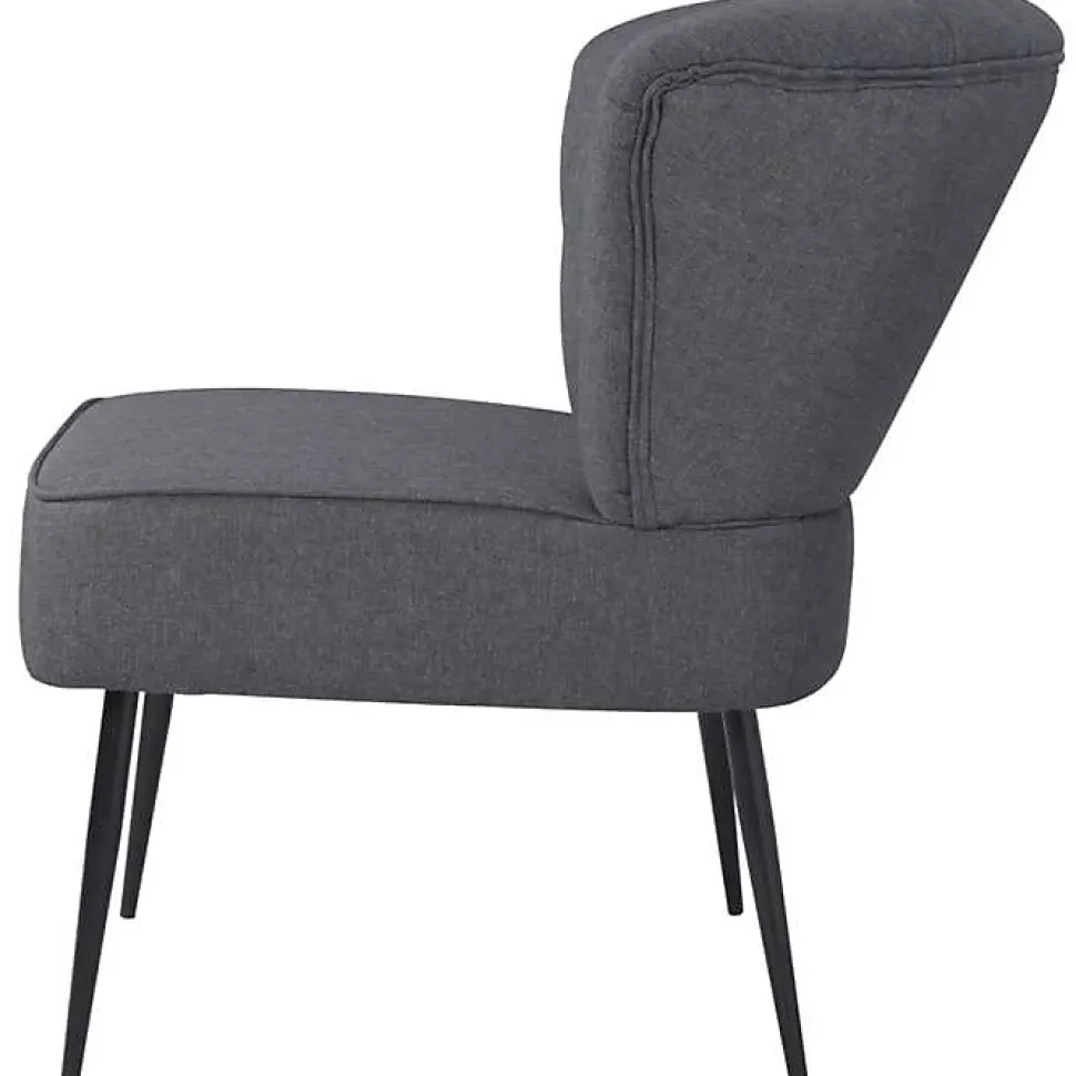 vidaXL Chaise de cocktail Gris foncé Tissu