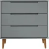 vidaXL Commode MOLDE Gris 80x40x80 cm Bois de pin massif 350506