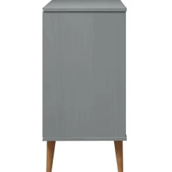 vidaXL Commode MOLDE Gris 80x40x80 cm Bois de pin massif 350506