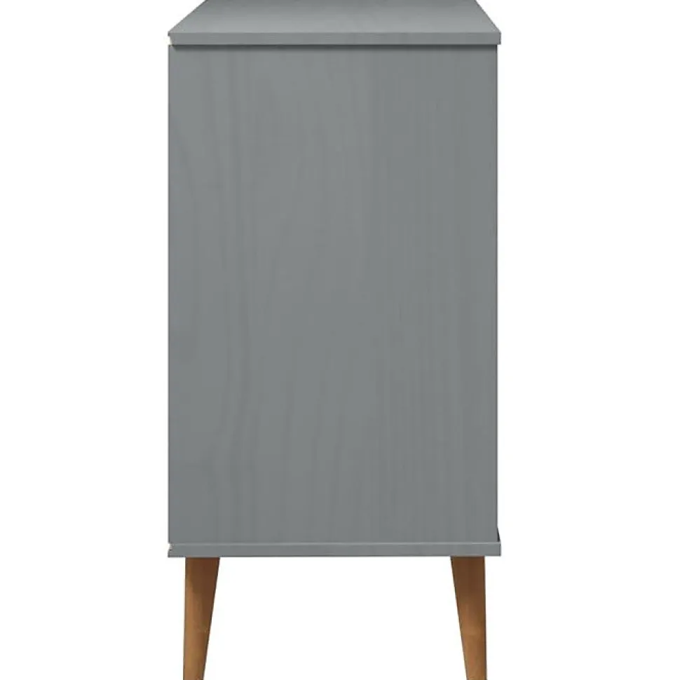 vidaXL Commode MOLDE Gris 80x40x80 cm Bois de pin massif 350506