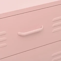vidaXL Commode Rose 80x35x101,5 cm Acier