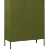 vidaXL Commode Vert olive 80x35x101,5 cm Acier