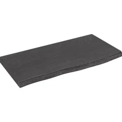 vidaXL Comptoir de salle de bain gris foncé 60x30x2 cm bois traité 3156197