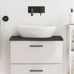 vidaXL Comptoir de salle de bain gris foncé 60x30x2 cm bois traité 3156197