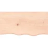vidaXL Comptoir de salle de bain 80x40x6 cm bois massif non traité 3156022