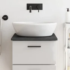 vidaXL Comptoir de salle de bain gris foncé 40x60x2 cm bois traité 3156194
