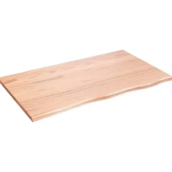 vidaXL Comptoir de salle de bain marron clair 100x60x2 cm bois traité 3156134