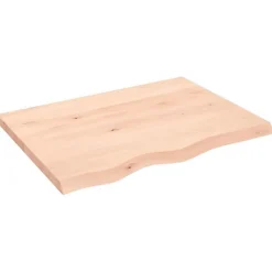 vidaXL Comptoir de salle de bain 80x60x4 cm bois massif non traité 3156027