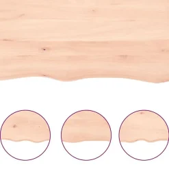 vidaXL Comptoir de salle de bain 60x60x4 cm bois massif non traité 3156015