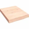 vidaXL Comptoir de salle de bain 40x50x6 cm bois massif non traité 3156001
