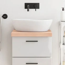 vidaXL Comptoir de salle de bain 40x50x6 cm bois massif non traité 3156001