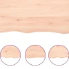 vidaXL Comptoir de salle de bain 100x40x4 cm bois massif non traité 3156033