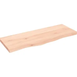 vidaXL Comptoir de salle de bain 100x40x4 cm bois massif non traité 3156033