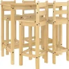 vidaXL Ensemble de bar 5 pcs Bois de pin massif 3217072