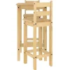 vidaXL Ensemble de bar 3 pcs Bois de pin massif, ensemble de pub, ensemble de meubles, tabouret de bar en bois, ensemble de 400568